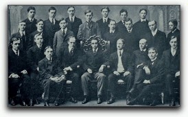 Architectural Society at the University of Pennsylvania with its president Julian Abele seated in center, 1902